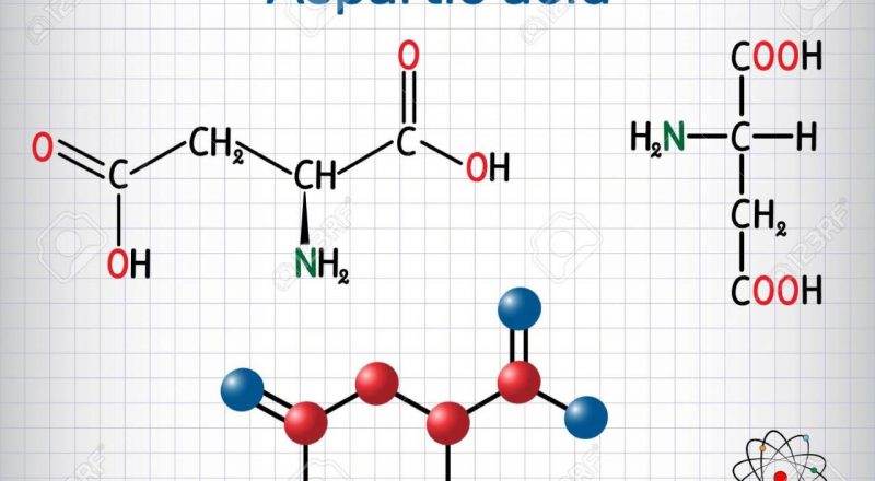 124098266 aspartic acid l aspartic acid asp d aspartate proteinogenic amino acid molecule sheet of paper in a